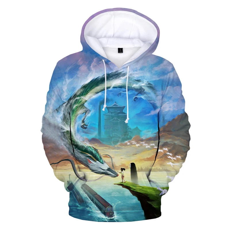 Spirited Away Haku Dragon 3D Hoodie