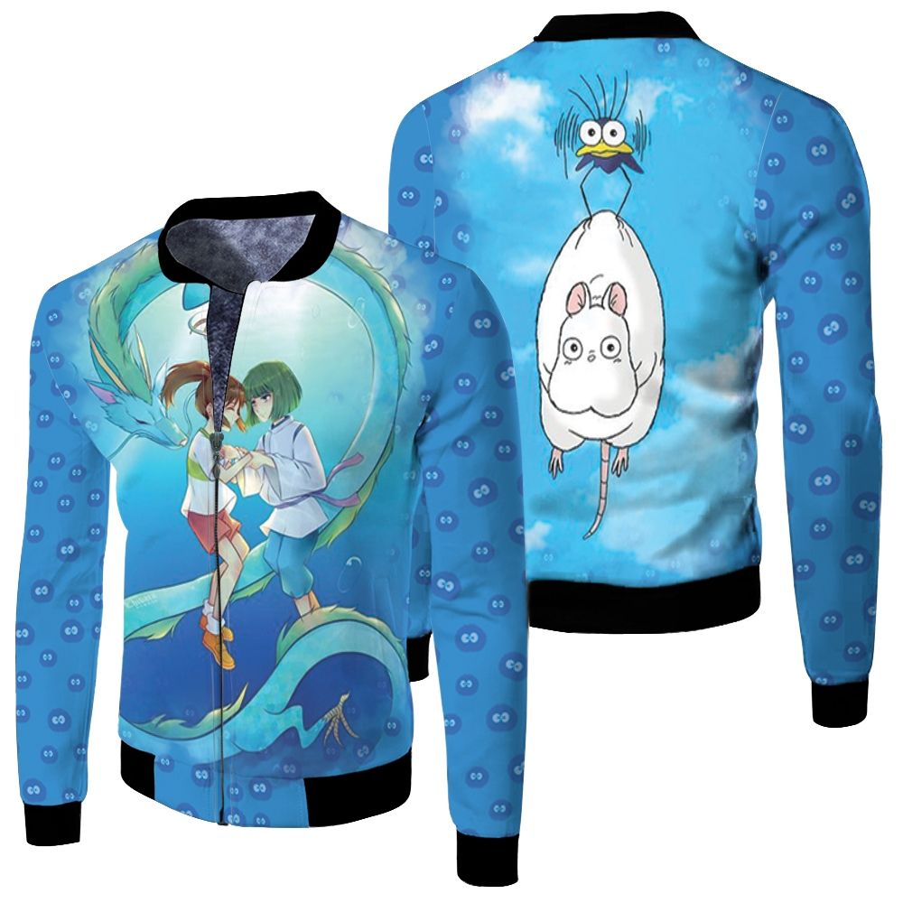 Spirited Away Chihiro, Haku, Boh, Bird Bomber Jacket