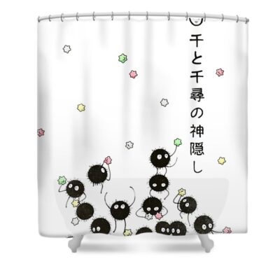 Susuwatari Spirited Away Shower Curtain - Spirited Away Merch